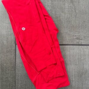 Lululemon Red Capri Leggings - Size 4 Drawcord Waist